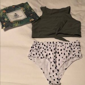 Two piece bathing suit. Never worn